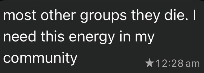 Community member message