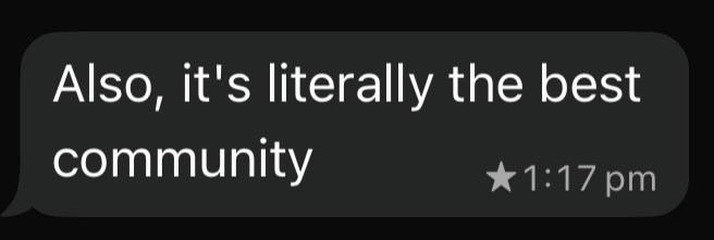 Community member message