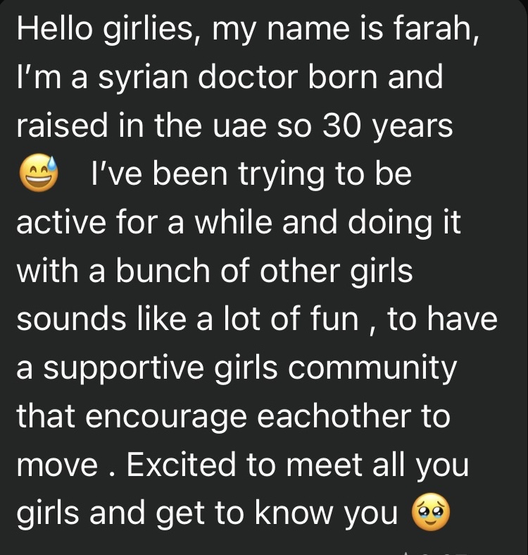 Community member message