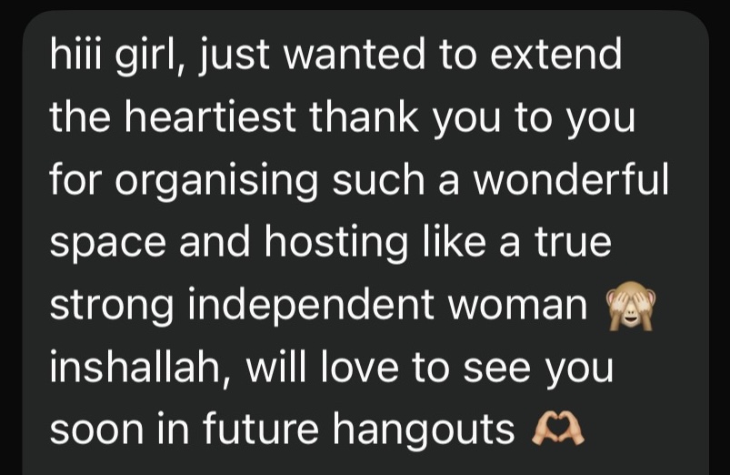 Community member message